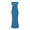 Vestido Estilo Férias para Mulheres, Elegante Vestido de Aniversário, Cetim Pesado, Vestido Tomara-que-caia Puro e Sexy com Cintura Marcada e Saia Longa que Molda o Quadril