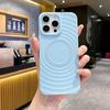 Funda blanda de TPU magnética simple creativa en forma de anillo de concha de sol para iPhone16151413promax
