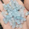 Contas Cilíndricas Azul Marinho Contas de Jade Espalhadas Quartzo Azul Água Pedra de Jade Coluna Reta Passe-partout Pulseira Colar Joias Contas