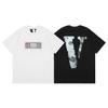 Camiseta deportiva informal de manga corta con estampado en V grande de VLONE, marca de moda transfronteriza europea y americana de 2024, para hombres y mujeres.