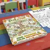 Pôsteres para colorir de compra direta transfronteiriça, livros de colorir de descoberta e caça a objetos, livros de desenho para crianças, figuras divertidas para colorir com tema de zoológico