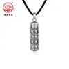 Collar con Colgante de Casete Abrible de Plata de Ley para Hombre y Mujer Vintage Pasado de Moda Personalidad Moda Diseño de Nicho Lujo Ligero