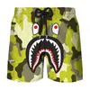 Estación Independiente Aliexpress Amazon Exportación Pantalones de Tiburón Marino Impresos en 3D Shorts Casuales de Playa