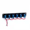 Panel de interruptores a prueba de agua multiposición para modificación de automóviles, barcos y yates, panel combinado de interruptor basculante de 3 posiciones e interruptor de luz LED