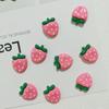 Tocado de resina de fresa rojo rosa, accesorios para pinza de pelo, pegamento crema para bricolaje, parche para teléfono móvil, zapatos, material para ropa al por mayor