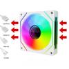 Ventoinha de gabinete com chassi de lente de três lados Prism 6Pro argb shuang síncrono PWM controle inteligente de temperatura para computador silencioso