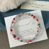 Pulseira Dupla de Círculo com Contas de Arroz Coloridas, Fofa e Fresca, a Primeira Escolha de Presente para Barracas de Feira Noturna, e a Joia de Mão Mais Popular