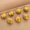 Cuentas ovaladas de acero inoxidable con forma de gota, cuentas curvas, cuentas espaciadoras chapadas en oro al vacío, cuentas de posicionamiento, accesorios para joyería DIY, cuentas