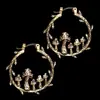 Pendientes Retro Dorados de Hongo Bohemio Europeos y Americanos Pendientes de Moda Transfronterizos Exagerados Venta Caliente de Comercio Exterior Al por Mayor
