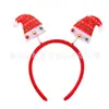 Papá Noel Muñeco de Nieve Alce Cabeza de Dibujos Animados Diadema Navideña Accesorios para Fiesta Regalo para Niños Lindo Brillante