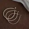 Pulsera Fuerte de Perlas Luminosas Zhengyuan Shijia para Mujer, Extremadamente Fina, Sencilla, Estilo Retro Francés, de Moda, Dulce y Elegante, Joyería de Nicho