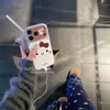 Diseño Sencillo de Gato a Cuadros Adecuado para Funda de Teléfono Apple iPhone 16 Pro Max Apple 17 con Ventana Galvanizada y Cubierta de Cuero para Teléfono