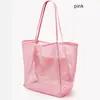 Bolsa de playa de malla plegable para viajar, bolso de hombro, bolsa de almacenamiento multiusos de gran capacidad para ropa y artículos varios