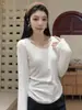 Camisa básica versátil estilo coreano, nova outono 2026 versão coreana, manga longa, corte justo, top versátil, estilo minimalista e cool
