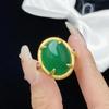 Celebração Online Ao Vivo Mais Vendido Novo Ágata Natural Artificial Calcedônia de Gelo Anel Aberto Moda Feminina Anel Simples