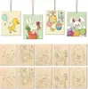 Juego de Herramientas de Pintura para Niños Decoración Colgante de Pintura de Madera Molde de Pintura Juego de Pintura de Color para DIY