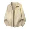 Cardigan Suéter Aran Tricotado Masculino Casal Camisa POLO Jaqueta Cardigan Ponto Trançado Estilo Old Money Fábrica Transfronteiriça Venda por Atacado