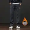 Calça Casual da Moda para Homens, Calça Versátil de Veludo Cotelê de Corte Reto, Calça Longa, Calça de Moletom Casual Masculina, Calça Masculina Forrada com Fleece