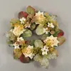 Corona de otoño decoración de corona de rosa de Acción de Gracias festival de la cosecha de otoño boda fiesta festiva decoración de pared puerta