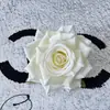 Flores Artificiales, Cabezas de Rosa Hechas a Mano, Rosas Impresas en Seda, Ramilletes de Boda, Flores para Muñeca, Coronas de Flores, Flores Falsas al por Mayor, Flores Artificiales