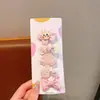 Pinzas para el Cabello de Moño para Niños al por Mayor de Fábrica, Pinzas para el Cabello de Estilo Fresco, Pinzas para Flequillo, Pasadores Florales Bordados de Princesa Dulce