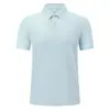 Camisa Polo de Manga Corta de Algodón Australiano Mercerizado de 190g para Verano, Dos Botones, Logo Personalizado, Ropa de Trabajo para Oficina Corporativa, En Stock