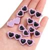 Accesorios de gafas pequeñas redondas de acrílico con forma de corazón, colgantes creativos de gafas de dibujos animados, pendientes hechos a mano, pulseras y joyas.