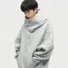 Sudadera con capucha de cuello alto americana de peso pesado para Otoño Invierno para Hombre con Capucha Holgada Streetwear Fresca Funcional para Pareja Chaqueta Deportiva Casual Tendencia ins