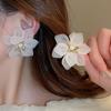 Aretes de Tuerca Florales de Diseño Fresco Estilo Europeo y Americano Aguja de Plata Aretes Versátiles de Moda Aretes de Temperamento de Dama Celebridad de Internet Venta al por Mayor