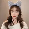 Diadema Lavado Facial Otoño e Invierno para Mujer 2024 Nueva Diadema de Dibujos Animados Diadema Cinta para el Cabello Diadema Felpa Recogido para el Cabello Pasador Agujero para la Cabeza