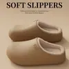 Pantuflas de algodón impermeables EVA para mujer, nuevo estilo otoño e invierno, con felpa cálida, antideslizantes, suela gruesa, para casa, para exterior, zapatos de algodón para parejas, hombre