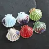 Collar de Cuentas Sueltas de Cerámica con Forma de Concha Grande Imán para Nevera Piezas de Cerámica Accesorios DIY Decoración del Hogar Souvenirs Culturales y Creativos