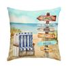 Almofada Estilo Verão Oceano Capa de Almofada com Padrão de Concha de Praia para Sala de Estar Doméstica Almofada para Sofá Capa de Almofada Capa de Almofada