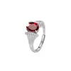Anel de Topázio Cristalino Natural Prata de Lei S925 Acabamento Escovado Texturizado Design de Nicho Pedra Preciosa Anel Feminino