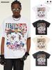 2025 Equipo de Fútbol Americano Transfronterizo de Verano Americano Retro Algodón Manga Corta Pesada Camiseta de Hombre Cuello Pequeño Manga Corta Hombre