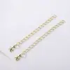 Collar de Extensión de Cadena de Acabado de Gota de Agua Corazón Estrella Chapado en Cobre de 18K Conservante de Color Oro Real Accesorios para Pulsera de Joyería DIY