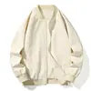 Abrigo de hombre, primavera y otoño, informal, holgado, de béisbol, estilo americano, de marca de moda, chaqueta combinable, de color liso, ropa sencilla para hombre.