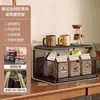 Estante de almacenamiento de escritorio, organizador multicapa para cafetera, gabinete de aparador, estante de almacenamiento para bocadillos, bolsitas de té, tazas de agua, tazas de café