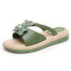 Sandalias de verano para mujer, con punta redonda, suela gruesa, antideslizantes, con lazo y sin cabeza, para uso exterior, con tacón grueso, para playa
