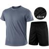Camiseta Esportiva masculina solta secagem rápida respirável roupas fitness corrida basquete manga curta conjunto camisa secagem rápida Seda Gelo Fina