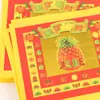 Piezas de Papel Dorado de Colores de 8 pulgadas, Papel Moneda Dorado de la Suerte, Papel de Montaje Dorado para Adoración en Templos Dorados, Papel de Hoja de Oro de Piña, 80 Hojas por Paquete