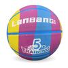Balón de baloncesto de goma Lanbang LB-711 Rainbow No. 5 para entrenamiento de primaria, competición, interior y exterior, para niños de jardín de infancia
