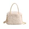 Bolso Femenino Sencillo de Nicho 2024 Nuevo Otoño e Invierno Bolso de Mano Moda Borla de Perlas Felpa Bolso Cruzado de Hombro