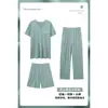 Pijama de Verano para Hombre Conjunto de Tres Piezas Modal Juventud y Edad Media Papá Verano Delgado Manga Corta Talla Grande Ropa de Casa