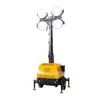 Torre de iluminação móvel gerador a diesel elevação automática hidráulica omnidirecional iluminação de emergência equipamento de construção de resgate