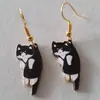 Amazon Pendientes de Gato Colgantes Traseros Pendientes de Gato Colgantes Europa y Estados Unidos Transfronterizos Divertidos Personalizados Aleación Goteo de Aceite Pendientes Accesorios