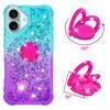 Adecuado para Funda de Teléfono con Hebilla de Anillo Iphone17E, Funda Protectora 17Air Color Degradado Anti-Caídas con Correa Cruzada, Correa para el Hombro