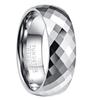 Lote Misto em Estoque, Dropshipping de Peça Única, Anel de Aço de Tungstênio Multifacetado com 8mm de Largura e 2.2mm de Espessura, Anel de Aço de Tungstênio Masculino, Tamanho EUA
