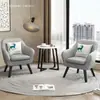 Elegante sofá individual, perfecto para relajación, asesoramiento psicológico, viviendas de alquiler económicas, apartamentos pequeños y espacios de ocio modernos; hecho de cuero y madera