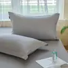 Fundas de almohada 100% algodón 48x74cm, juego de dos, para uso doméstico, funda interior individual de color liso de algodón puro para adulto